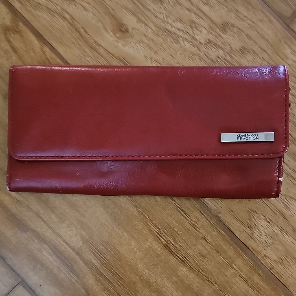Kenneth Cole Reaction Cherry Leather Clutch